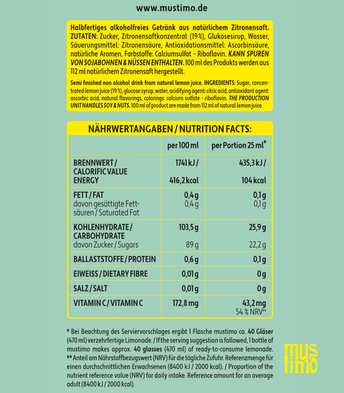 Mustimo Zitrone 1.000ml