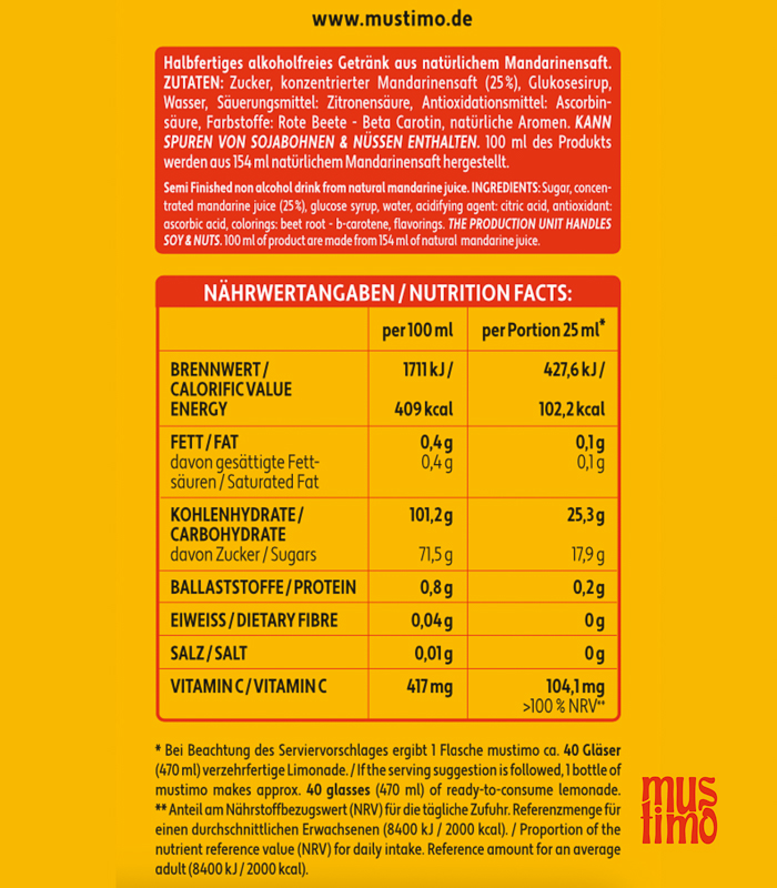 Mustimo Mandarine 1.000ml